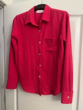 Vana K. Women’s Button-Down Shirt in Bright Pink